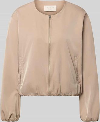 Freequent Regular Fit Jacke mit Rundhalsausschnitt Modell Rachel in Beige, Gr&ouml;&szlig;e XXL
