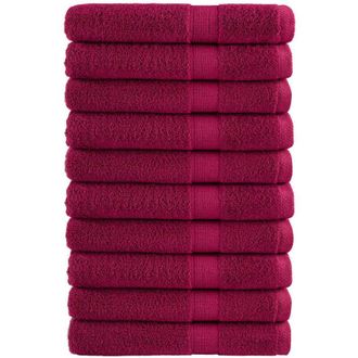 vidaXL Toallas Premium Solund 10 Unidades Burdeos 100x200 Cm 600 Gsm Vidaxl