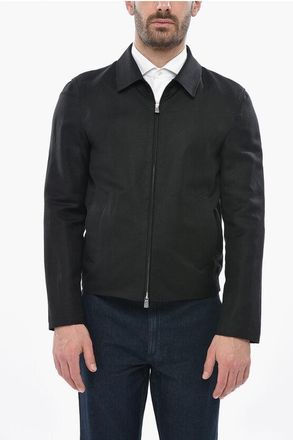 Corneliani CIRCLE Lightweight Linen-Blend Jacket with Front Zip size 48