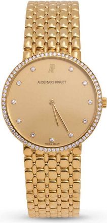 Audemars Piguet Pre-owned Audemars Piguet Cobra Diamond Champagne Dial Ladies Watch C96823