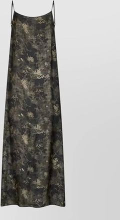 Uma Wang printed spaghetti-strap midi dress