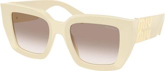 Miu Miu MUB05SF Asian Fit 21D90L Womens Sunglasses White Size 51