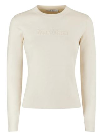 Max Mara embossed-logo sweater - Neutrals