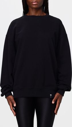 Palm Angels Crewneck Jumper in Black Cotton with Contrast Logo