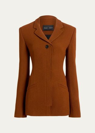Proenza Schouler Vioni Heavy Sable Single-Breasted Jacket