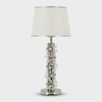 Les Tendances L&aacute;mpara De Mesa Con Pantalla De Tela Flower