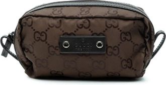 Gucci 2000-2015 GG Nylon pouch - women - Nylon - One Size - Brown