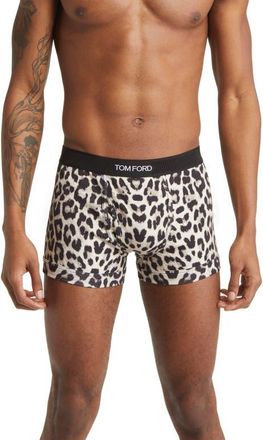Tom Ford Snow Leopard Print Boxer Briefs at Nordstrom, Size Xx-Large