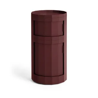 HAY Facet Cabinet 110 mit F&uuml;ssen und Rollen, burgundy