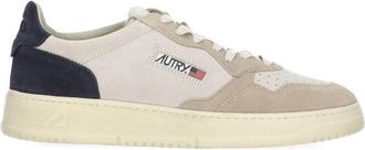 Autry Ivory Suede Leather Sneakers