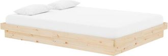 vidaXL Estructura de cama sin colchón madera maciza 140x190 cm Vidaxl