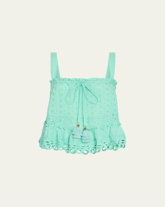 Ramy Brook Amina Eyelet Tank Top