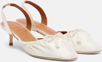 Staud Alba satin slingback pumps