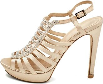 Fendi Sandali con cristalli - Toni neutri