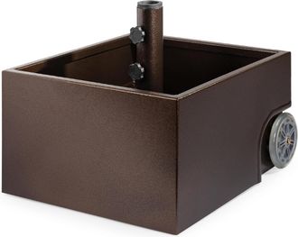 Best Choice Products Portable Steel Umbrella Base Stand for Patio, Up to 150 lbs w/ Fillable Planter, Drainage, Wheels