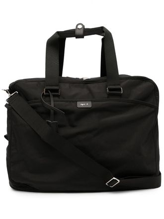 agnès b. logo-patch duffle bag - unisex - Nylon - One Size - Black