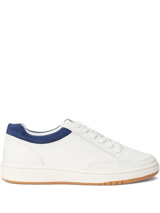 Lauren Ralph Lauren Hailey leather sneakers - women - Calf Leather/Suede/Rubber/Calf Leather - 8 - White