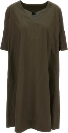 Fay Vestido Midi con Cuello en V - Dresses - Mujer - Verde - L