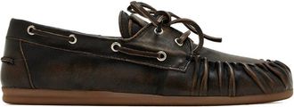 Alohas Rowan Brushed Brown Leather Loafers