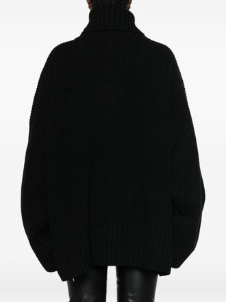 032c Ribbed Wool Cardigan - Black