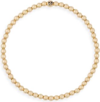 Kendra Scott 3mm Beaded Stretch Bracelet in 14K Gold-Filled at Nordstrom Rack, Size Medium