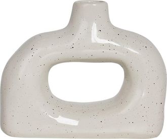 Beliani Beliani - Florero decoración del hogar gres impermeable blanco Mooneye