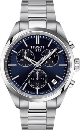 Tissot PR 100 Chronograph Blue Dial Steel Mens Watch T150.417.11.041.00