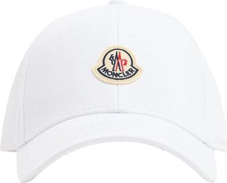 Moncler Cotton Gabardine Baseball Cap - White