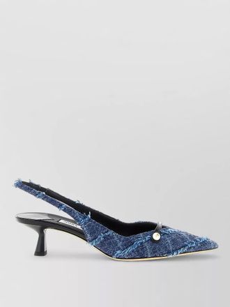 Jimmy Choo London amita slingback sandals pearl denim detail