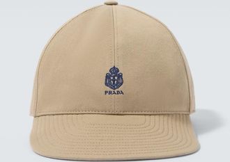 Prada Gorra de lona con logo