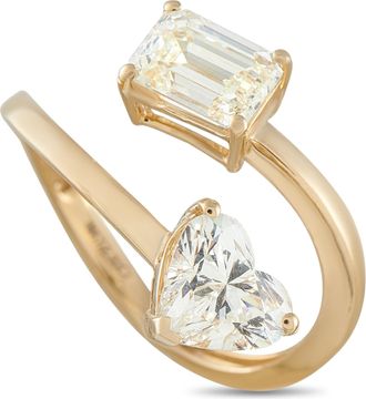 Luxury Bazaar 18K Yellow Gold 2.0ct Diamond Bypass Ring MF20-051426