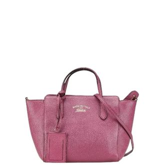 Gucci Pre-owned Handbags, female, Pink, Size: ONE SIZE Pre-owned Vintage Leather Handbag