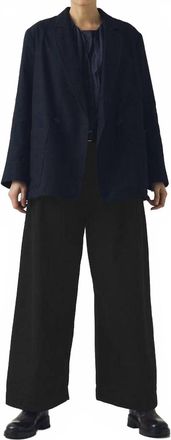Toast Wool Double Breasted Jacket In Black Indigo
