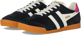 Gola Elan Womens Shoes Black/Off-White/Fuchsia : 9.5 B - Medium, Suede
