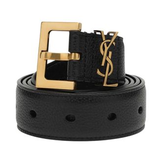 Saint Laurent Belts, male, Black, Size: 105 CM Cassandre Belt