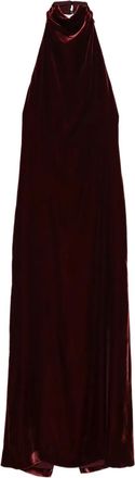 Raquel Diniz Abito lungo Myra con scollo allamericana - Rosso