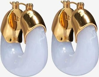 Lizzie Fortunato Creolen aus Harz Organic Marbled Blue Lace