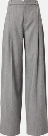Vince High-rise wool-blend twill wide-leg pants
