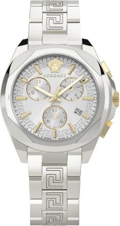 Versace Chrono Lady Zilveren Quartz Horloge - Dames - Horloges - Grijs - ONE Size - Accessoires