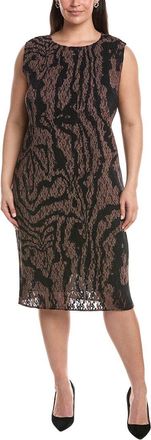 Lafayette 148 New York Plus Plisse Sleeveless Midi Dress