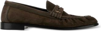 Saint Laurent Mud Suede Loafers