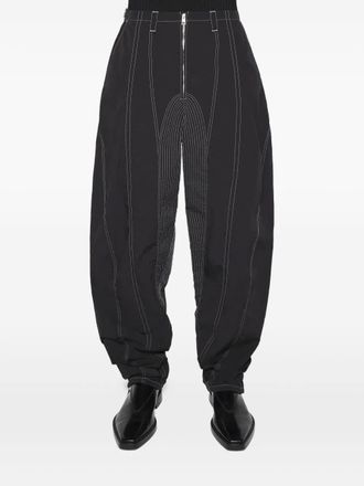 MUGLER panelled zip trousers - men - Fabric - S - Black