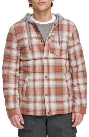 Levi's Quilted Plaid Hooded Shacket in Ombre Plaid at Nordstrom Rack, Size Large