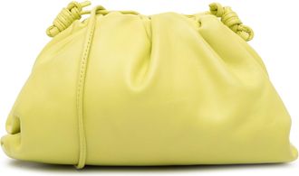 Bottega Veneta Pre-owned Womens The Pouch Clutch Gathered Leather - Lime Green - One Size