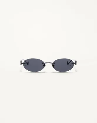 Valentino Occhiale Geometrico In Metallo Donna NERO/GRIGIO 53