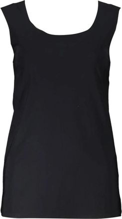 Patrizia Pepe Stretch Jersey Tanktop - Dames - Tops zonder mouwen - Zwart - L - Nylon - Tops