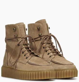 Voile Blanche Womens Tissa Suede Boot In Light Brown