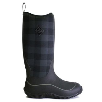 The Original Muck Boot Company Hale Synthetic Rubber Womens Calf Length Boots - Black Grey Plaid - Size:UK 9