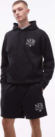 New Balance Reimagined - Pantaloncini da 7 in pile neri-Nero