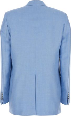 Tagliatore Womens Double-Breasted Jacket Jasmine Light Blue Wool Virgin Blazers